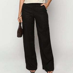 Linen blend pants